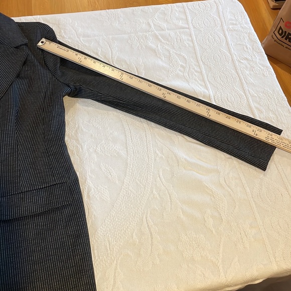 Bailey / 44 Medium Soft Peter the Great Striped Blazer in Black & Anthracite - Picture 10 of 12